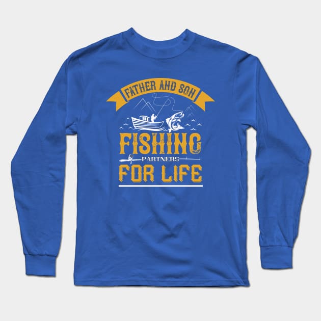 Father and Son Fishing Long Sleeve T-Shirt by MonkeyBusiness